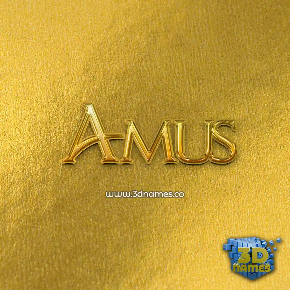 amus in All Gold style - 3D name wallpaper