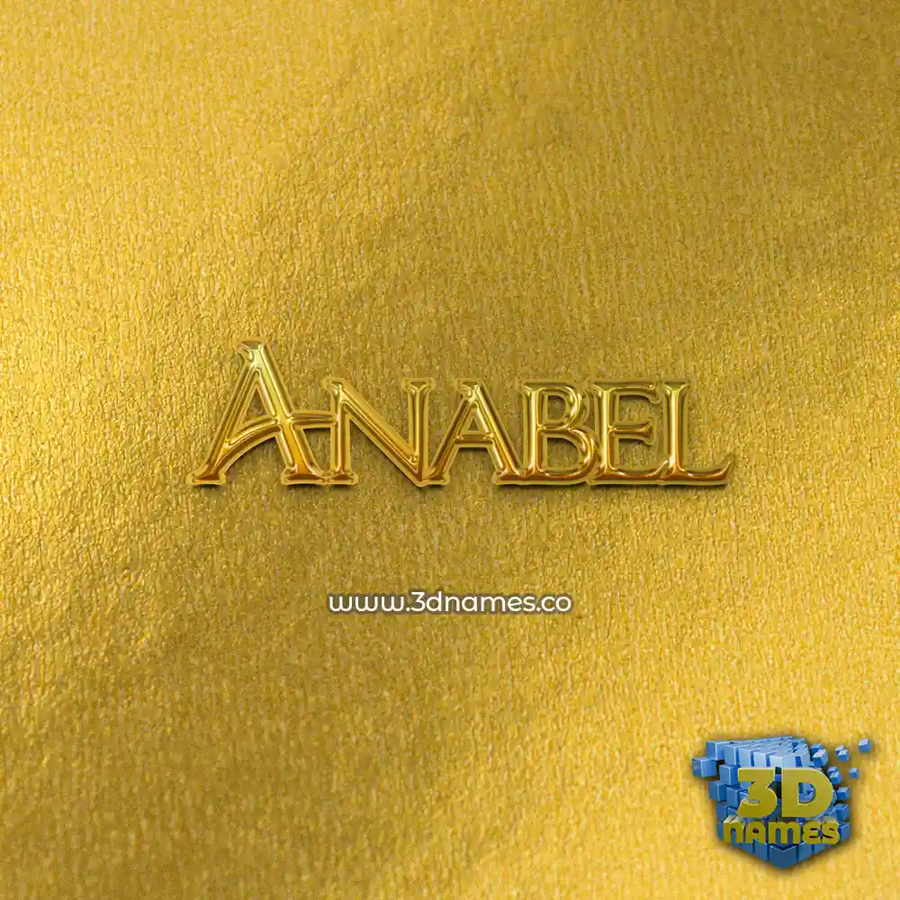 anabel in All Gold style - 3D name wallpaper