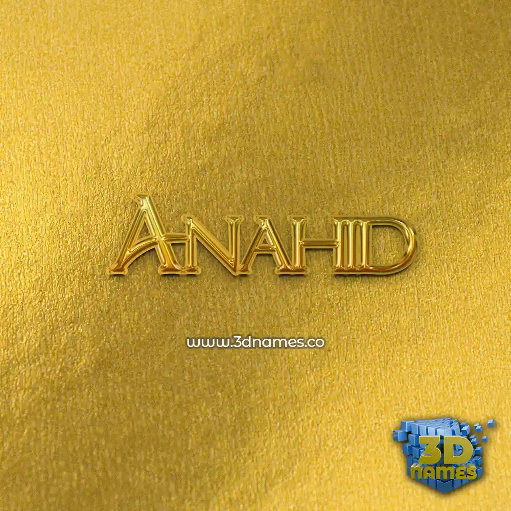 anahid in All Gold style - 3D name wallpaper