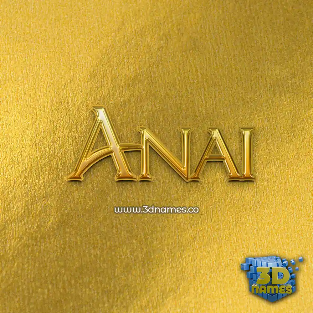 anai in All Gold style - 3D name wallpaper
