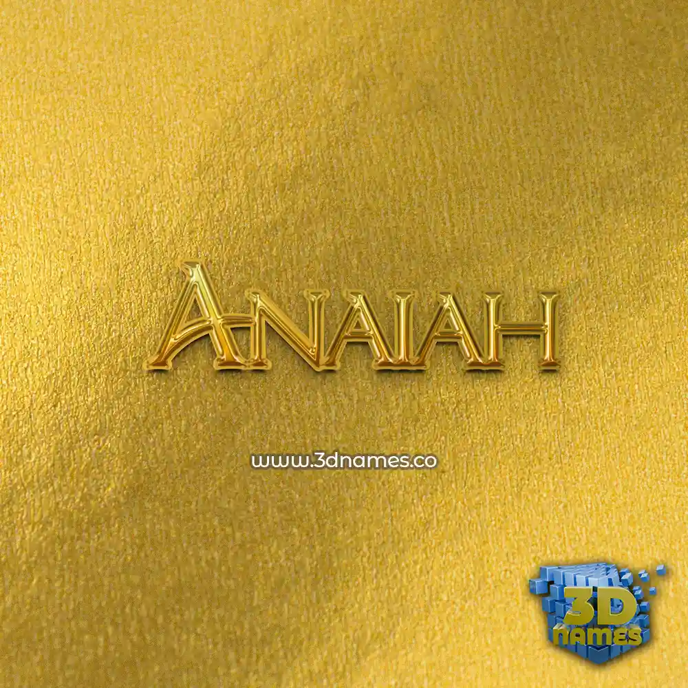 anaiah in All Gold style - 3D name wallpaper