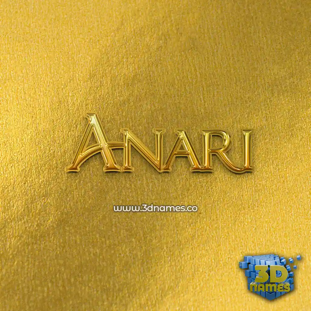 anari in All Gold style - 3D name wallpaper