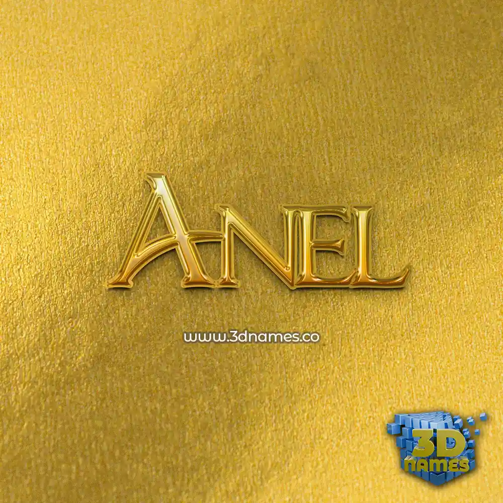 anel in All Gold style - 3D name wallpaper