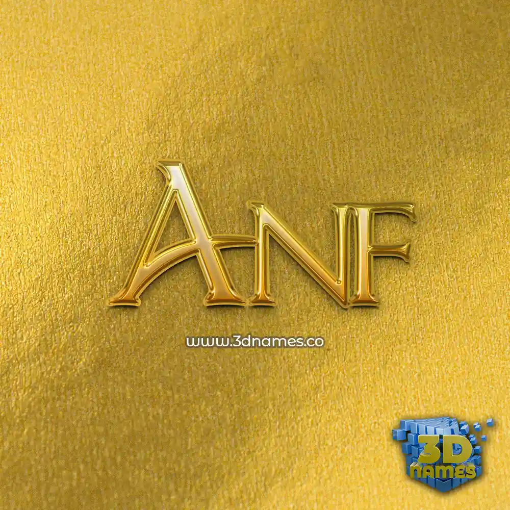 anf in All Gold style - 3D name wallpaper