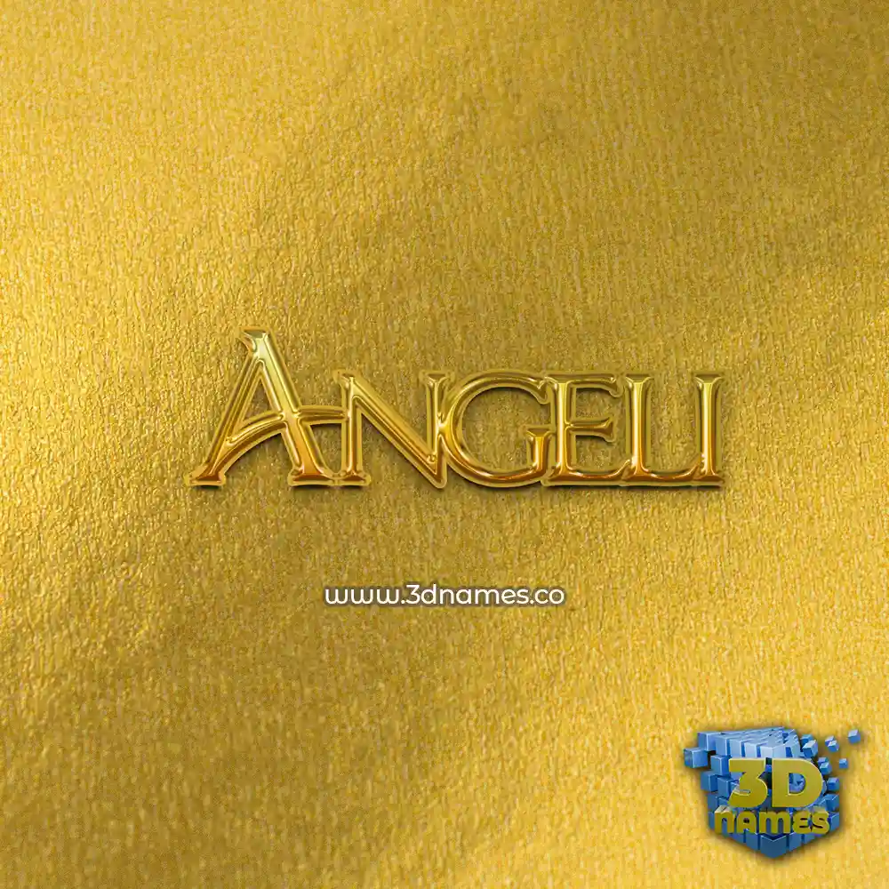 angeli in All Gold style - 3D name wallpaper