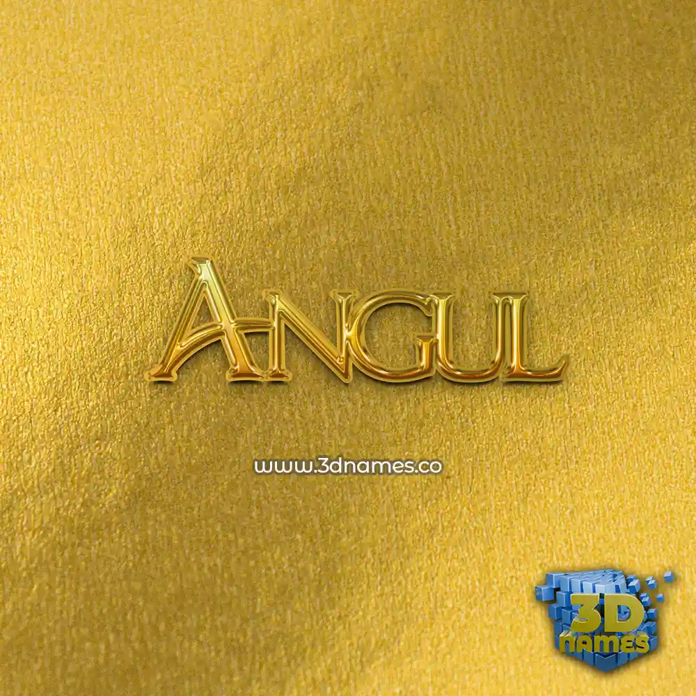 angul in All Gold style - 3D name wallpaper