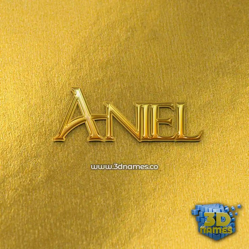 aniel in All Gold style - 3D name wallpaper
