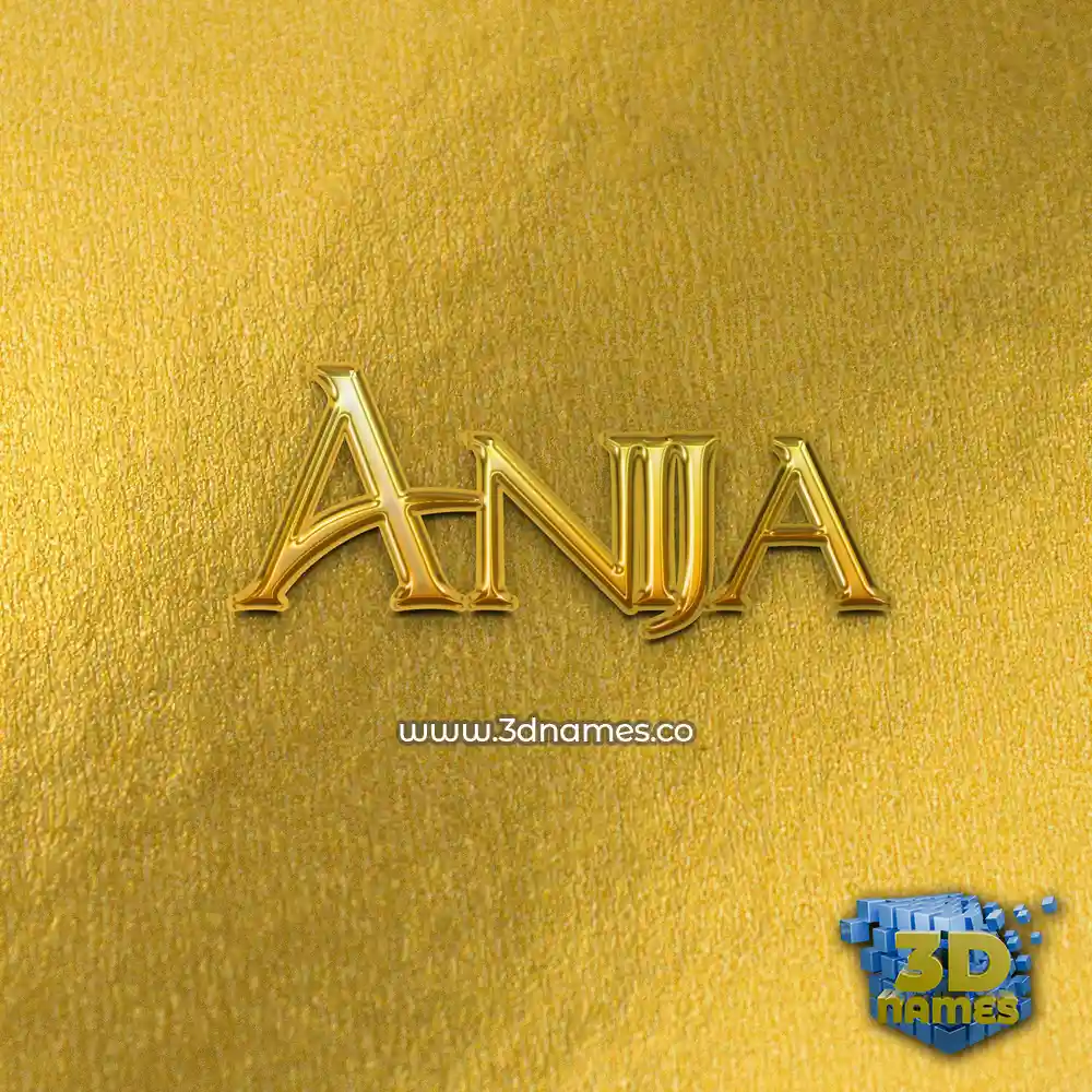 anija in All Gold style - 3D name wallpaper