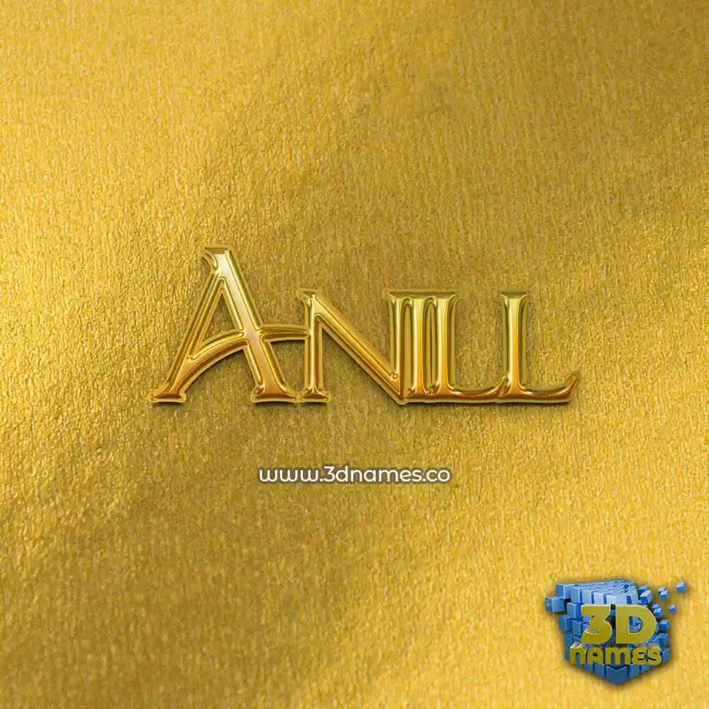 anill in All Gold style - 3D name wallpaper