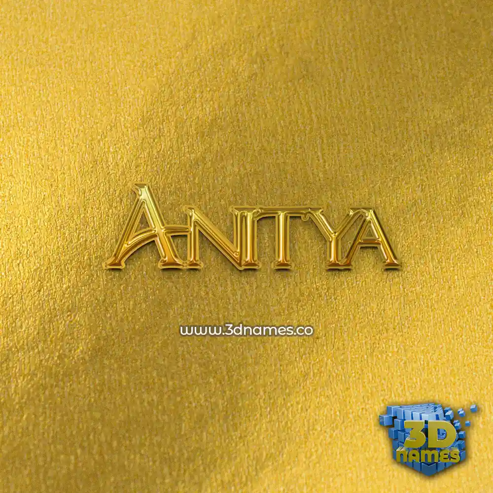 anitya in All Gold style - 3D name wallpaper