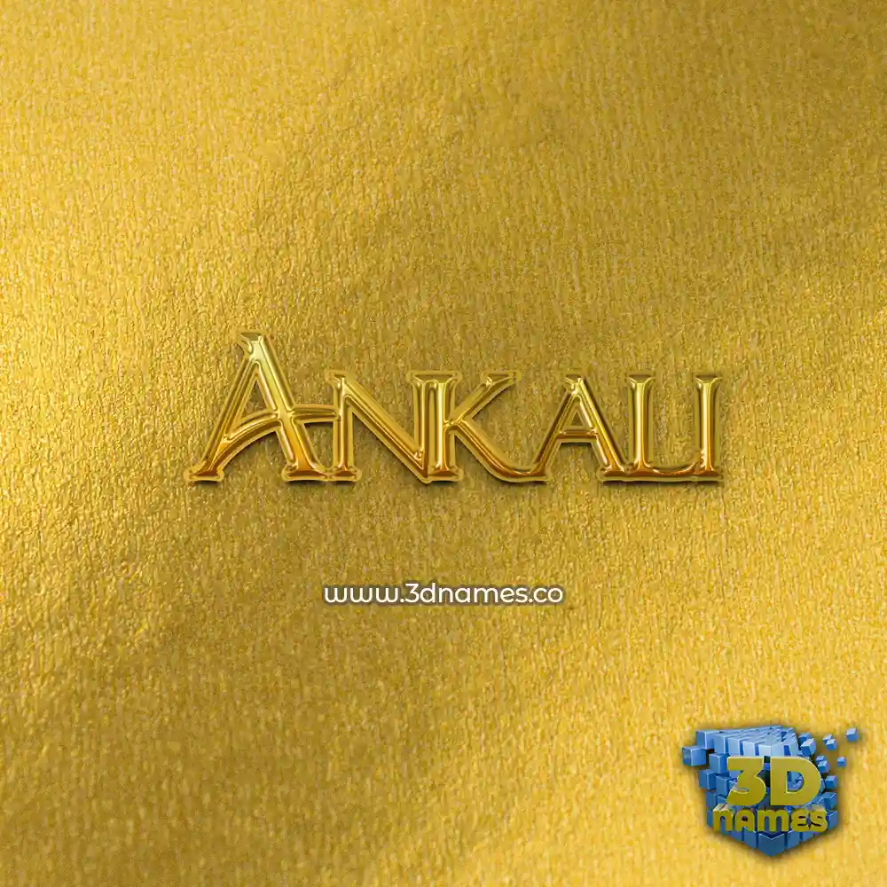 ankali in All Gold style - 3D name wallpaper