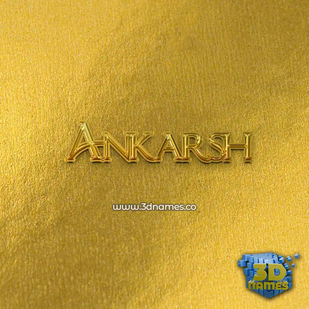 ankarsh in All Gold style - 3D name wallpaper