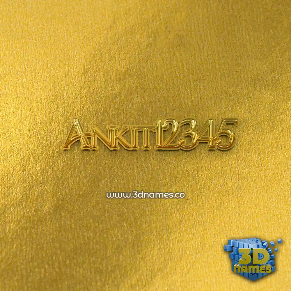 ankit12345 in All Gold style - 3D name wallpaper