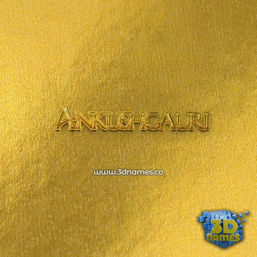 ankushgauri in All Gold style - 3D name wallpaper