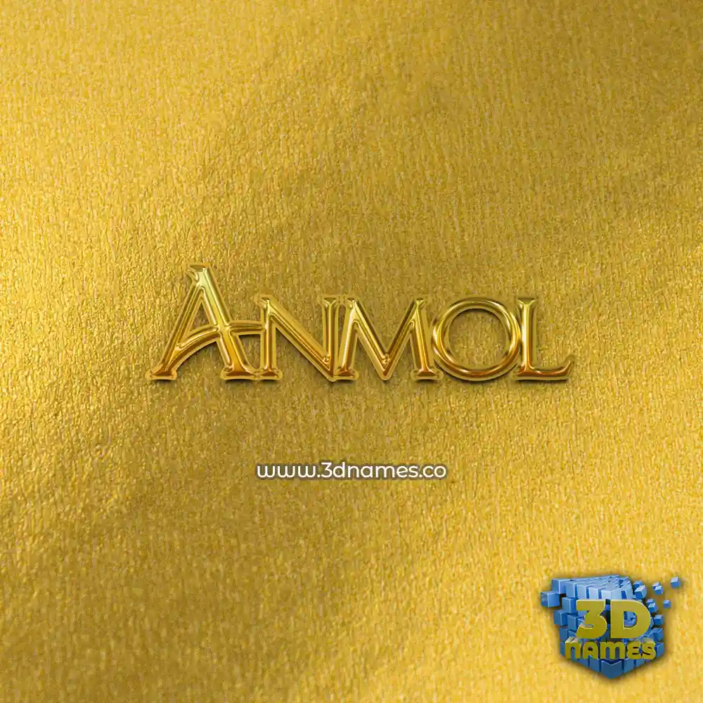 anmol in All Gold style - 3D name wallpaper
