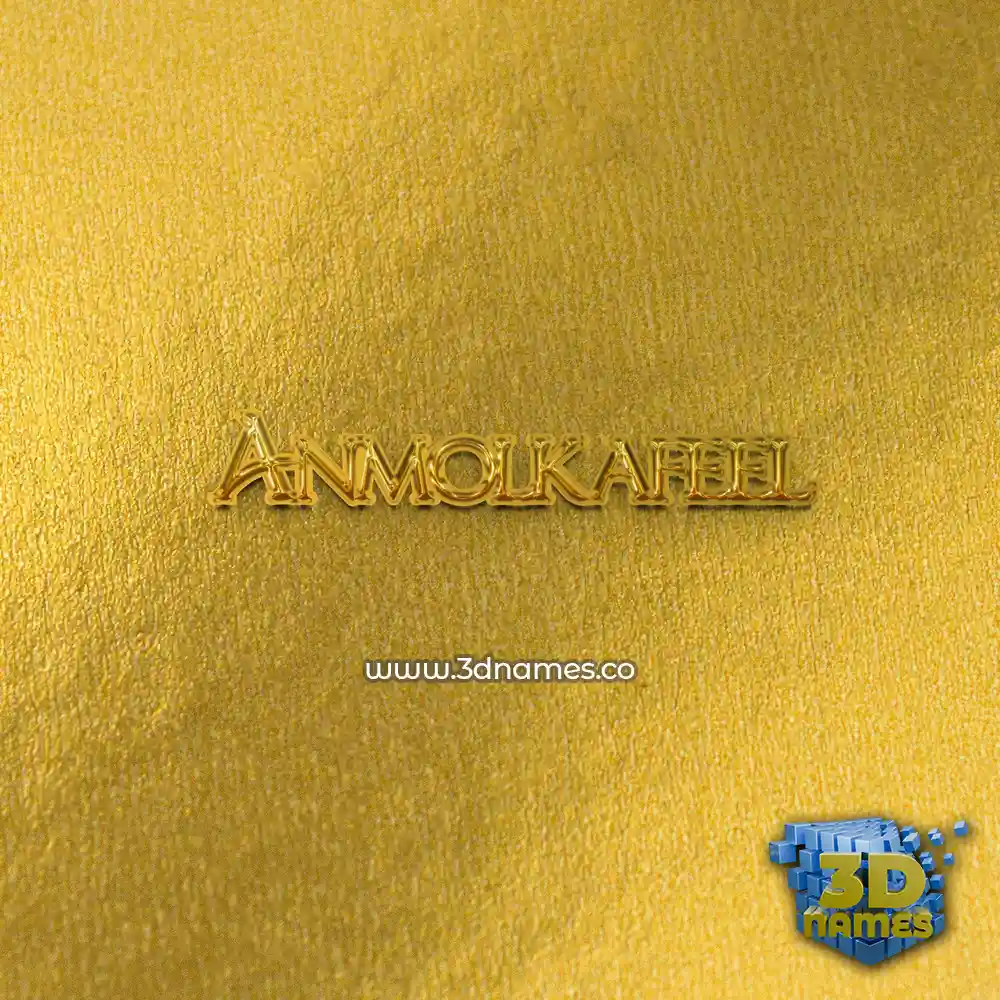 anmolkafeel in All Gold style - 3D name wallpaper