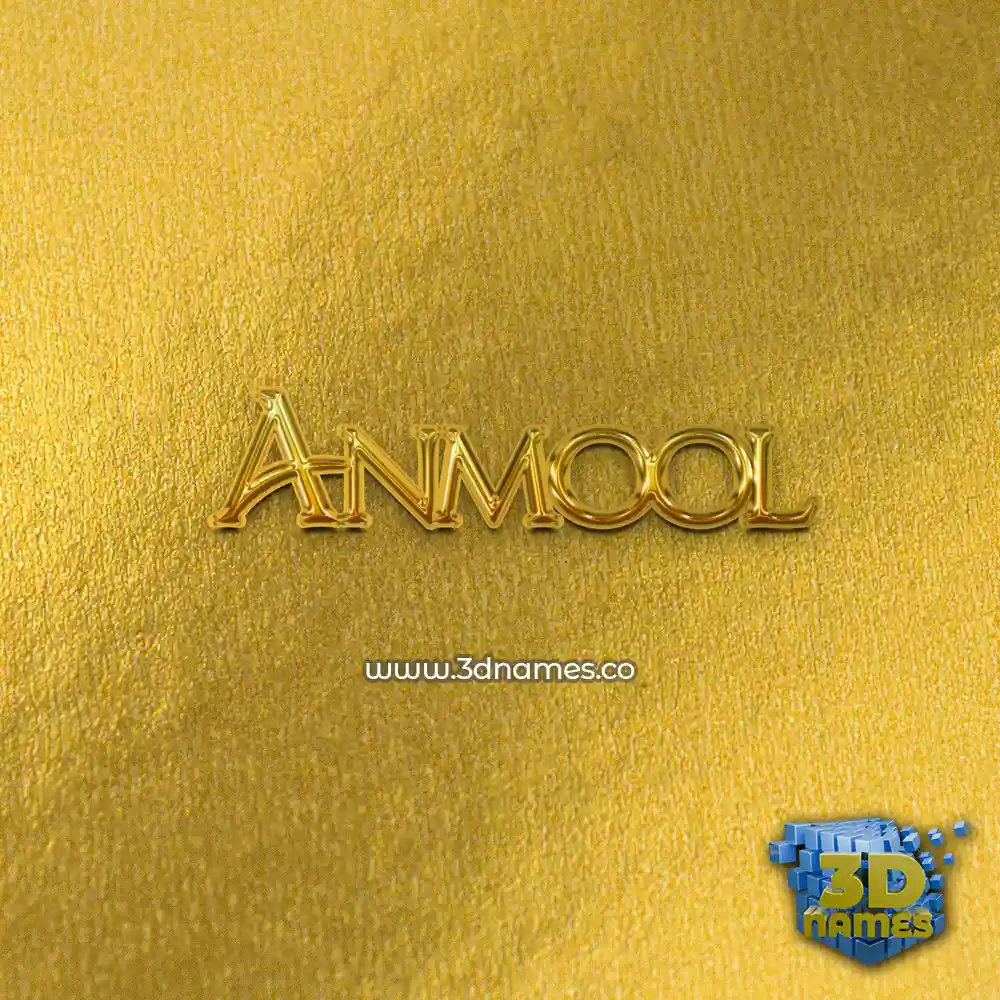 anmool in All Gold style - 3D name wallpaper
