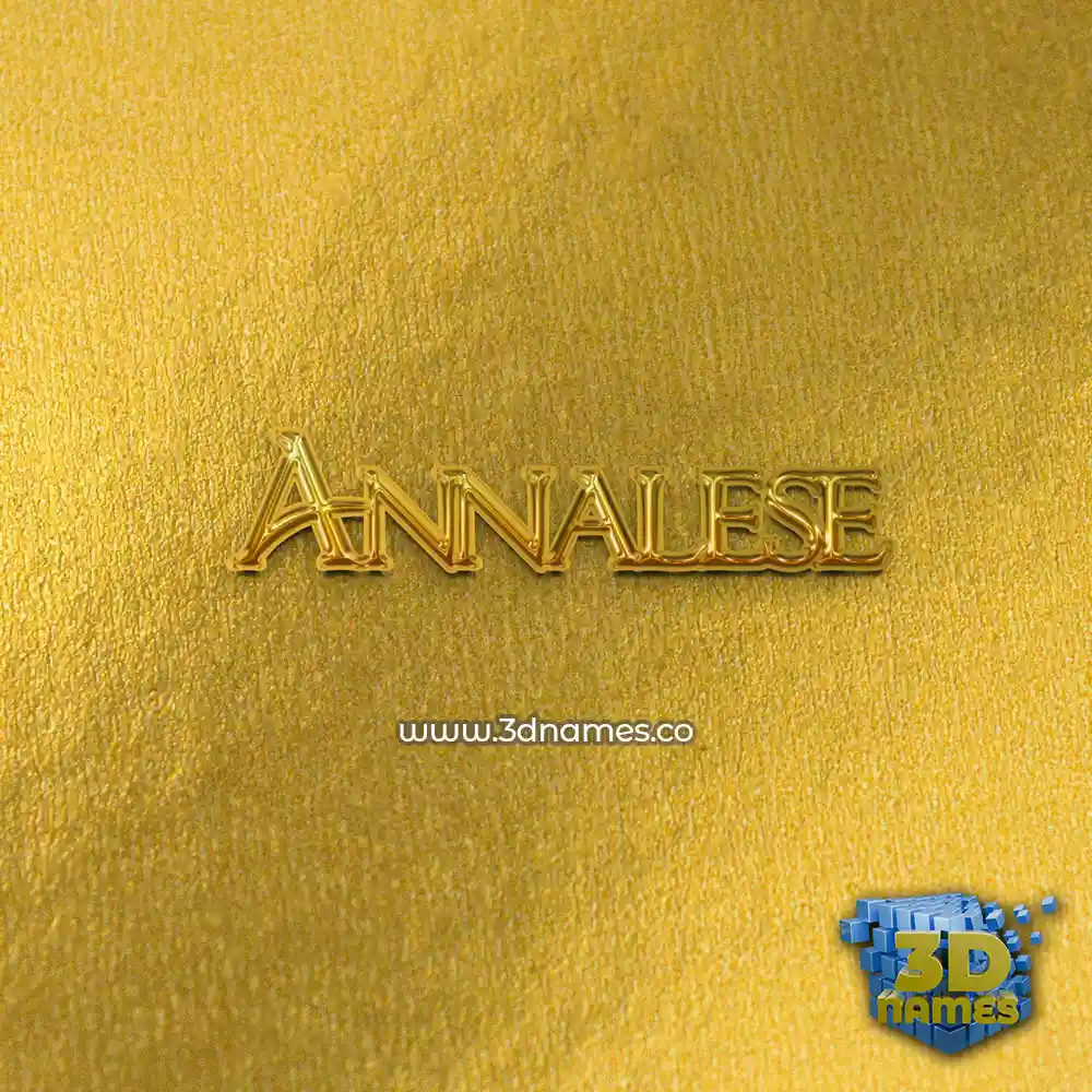 annalese in All Gold style - 3D name wallpaper