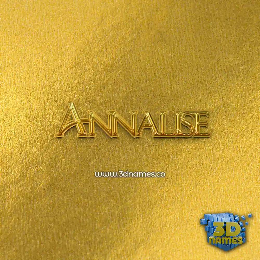annalise in All Gold style - 3D name wallpaper