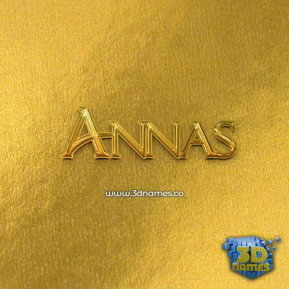 annas in All Gold style - 3D name wallpaper