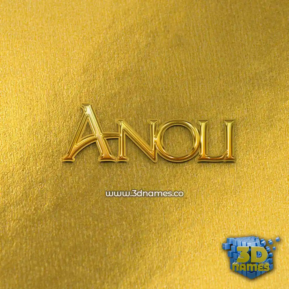 anoli in All Gold style - 3D name wallpaper