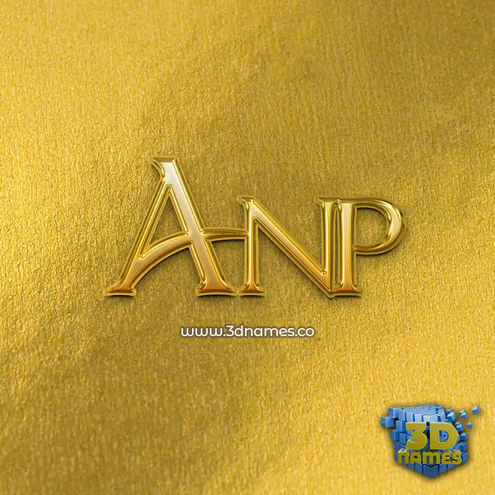anp in All Gold style - 3D name wallpaper