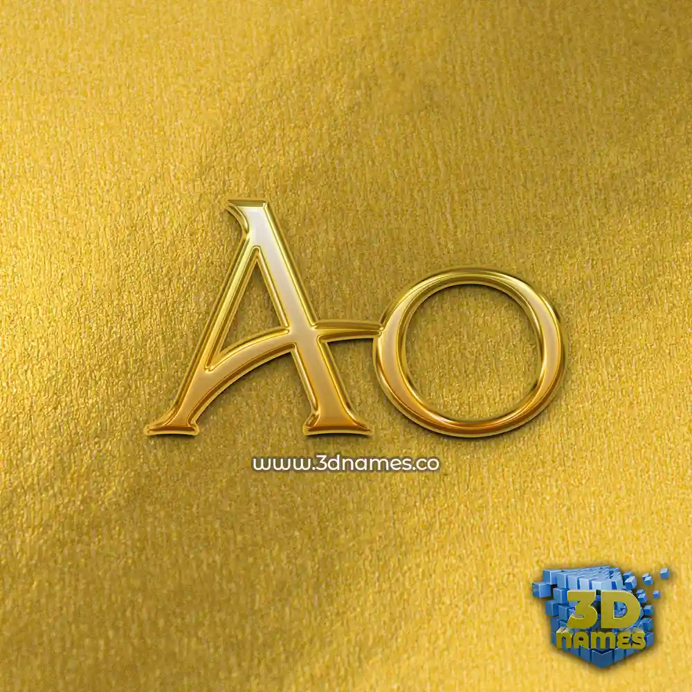 ao in All Gold style - 3D name wallpaper