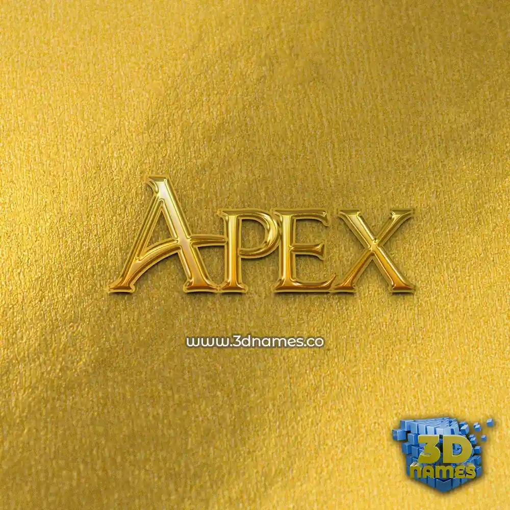 apex in All Gold style - 3D name wallpaper