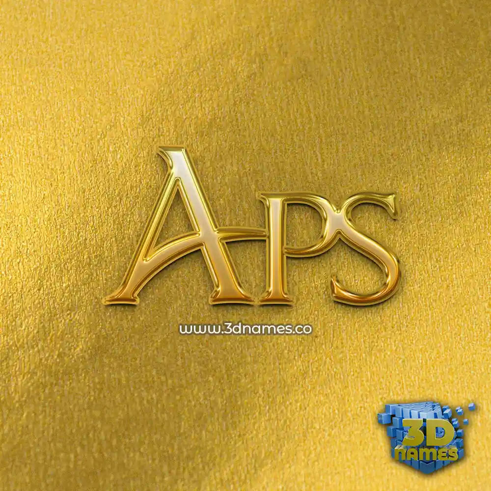 aps in All Gold style - 3D name wallpaper