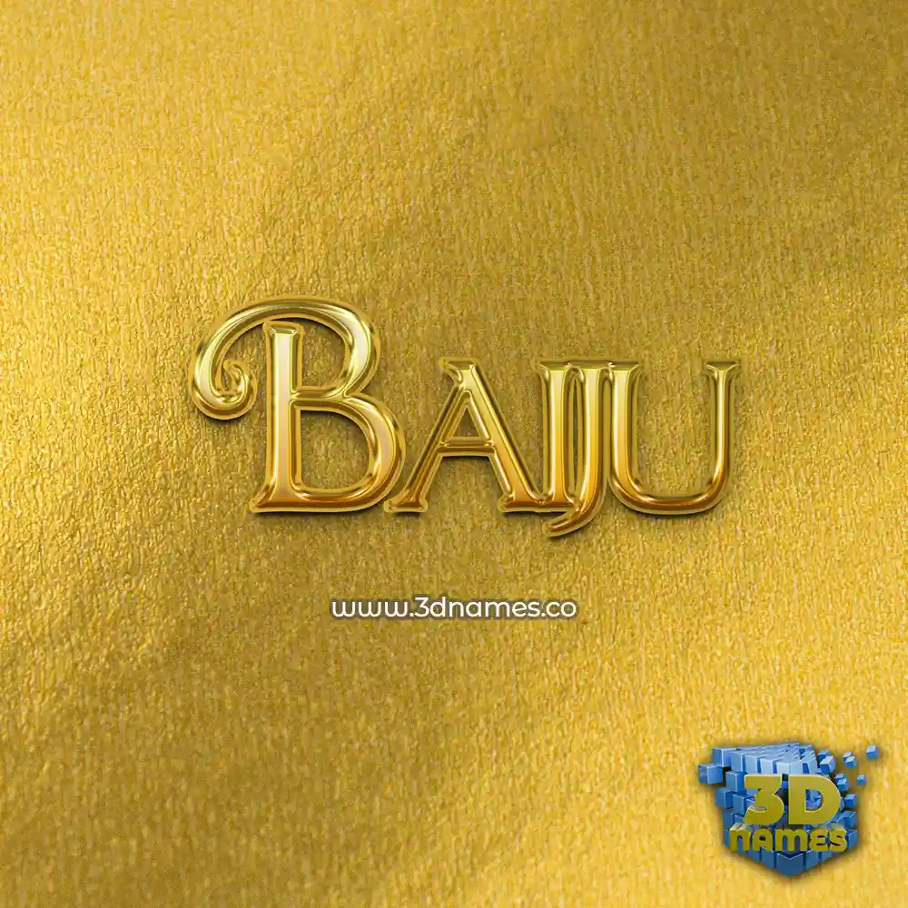 baiju in All Gold style - 3D name wallpaper