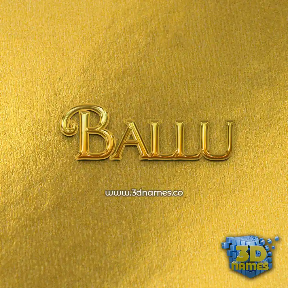 ballu in All Gold style - 3D name wallpaper