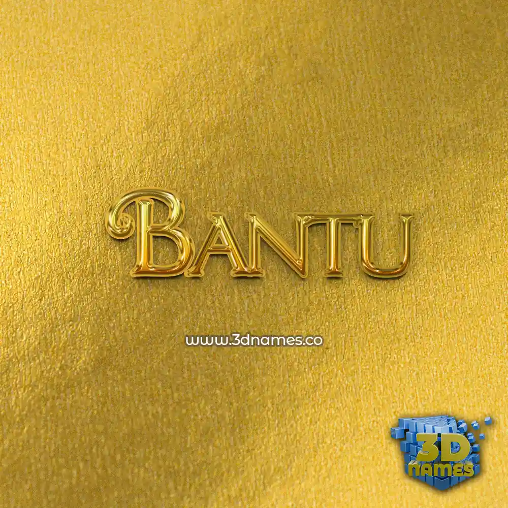 bantu in All Gold style - 3D name wallpaper