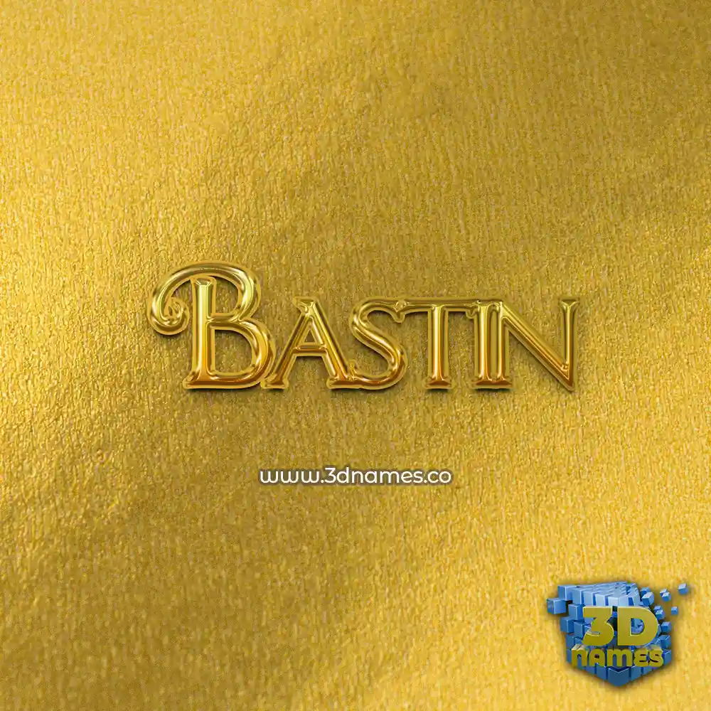 bastin in All Gold style - 3D name wallpaper