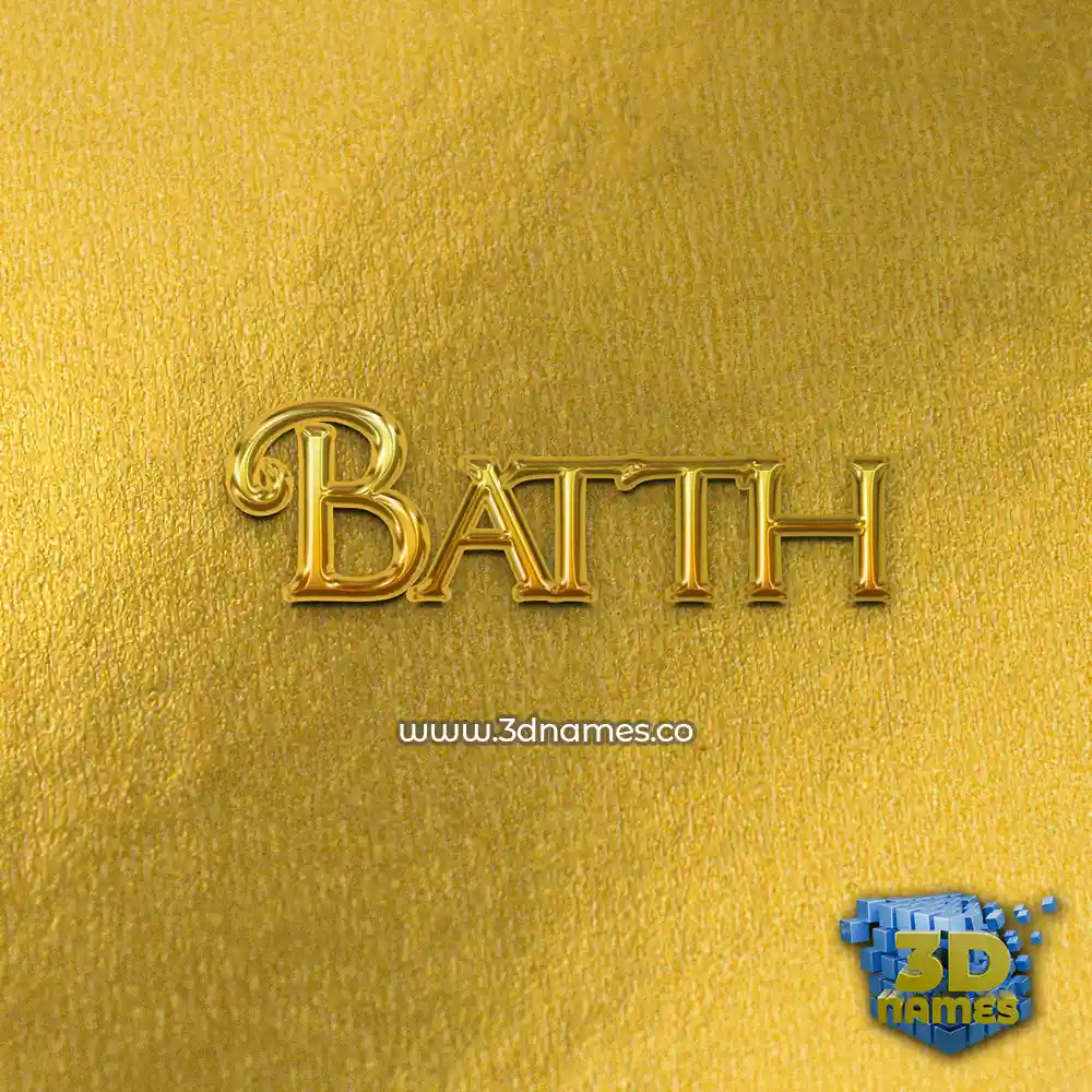 batth in All Gold style - 3D name wallpaper