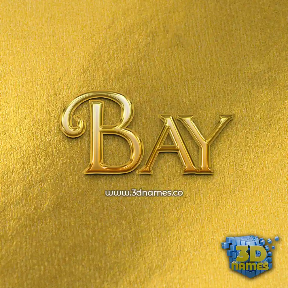 bay in All Gold style - 3D name wallpaper