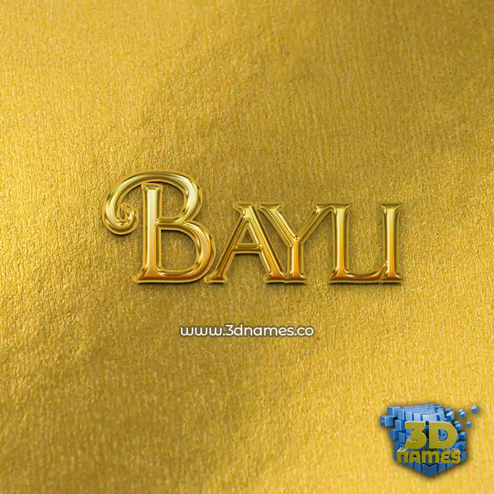 bayli in All Gold style - 3D name wallpaper