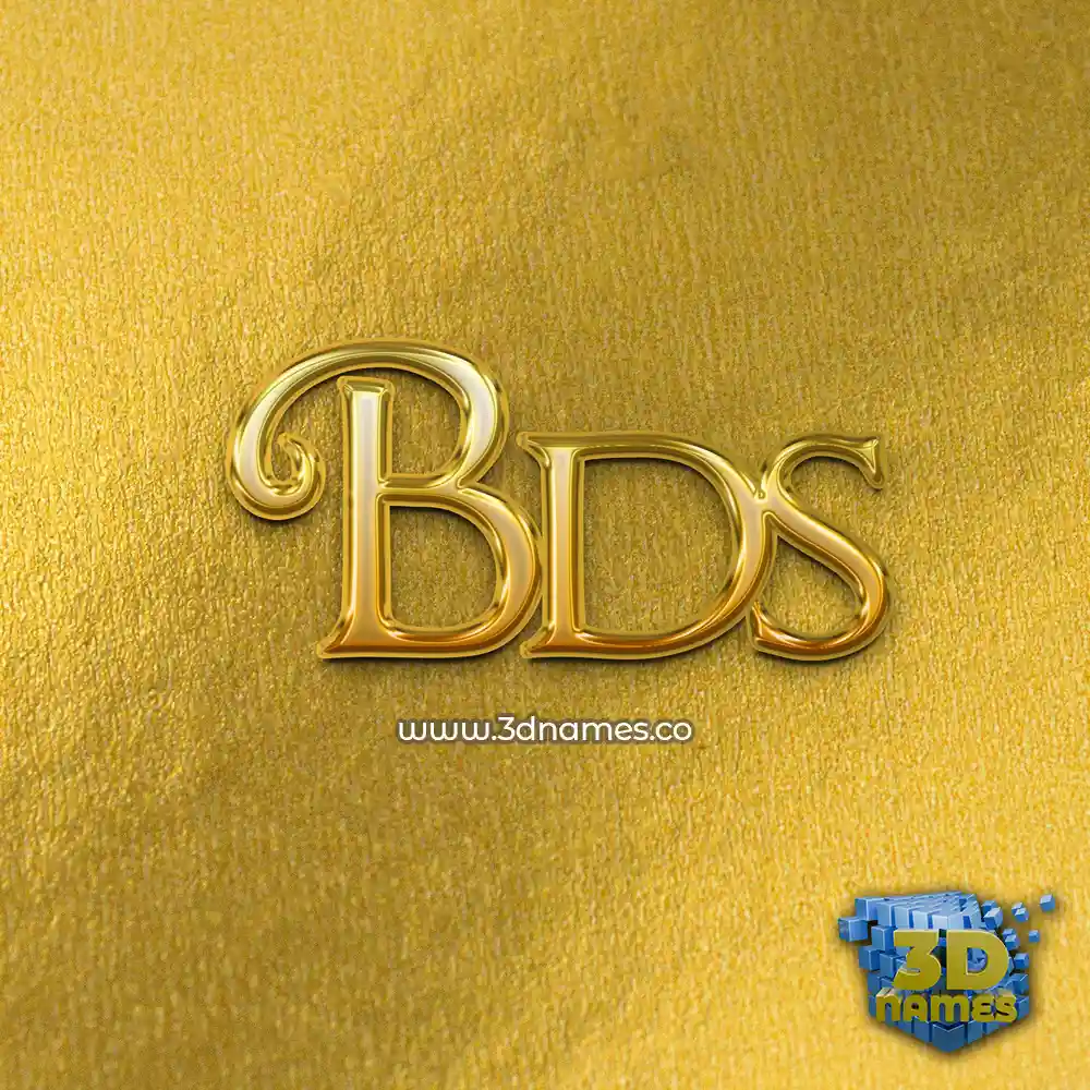 bds in All Gold style - 3D name wallpaper