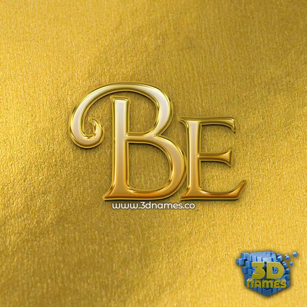 be in All Gold style - 3D name wallpaper