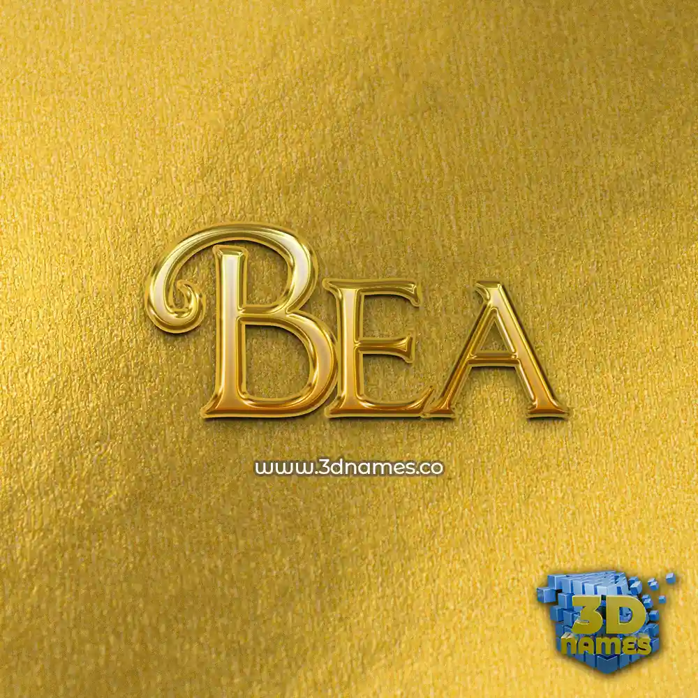 bea in All Gold style - 3D name wallpaper