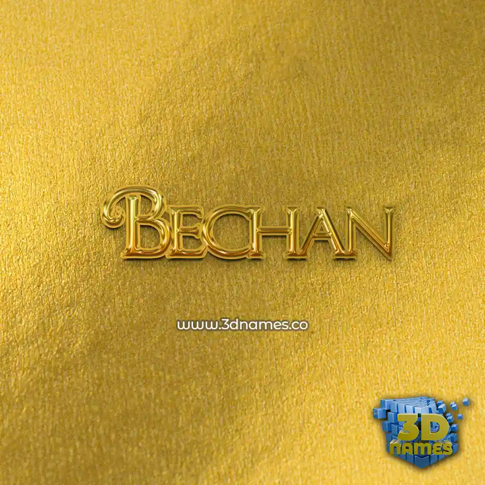 bechan in All Gold style - 3D name wallpaper