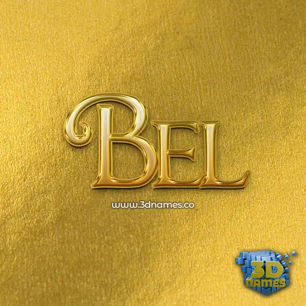bel in All Gold style - 3D name wallpaper
