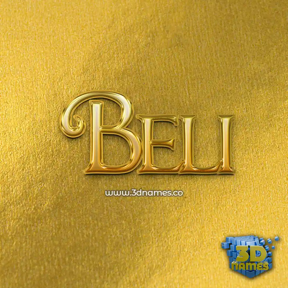 beli in All Gold style - 3D name wallpaper