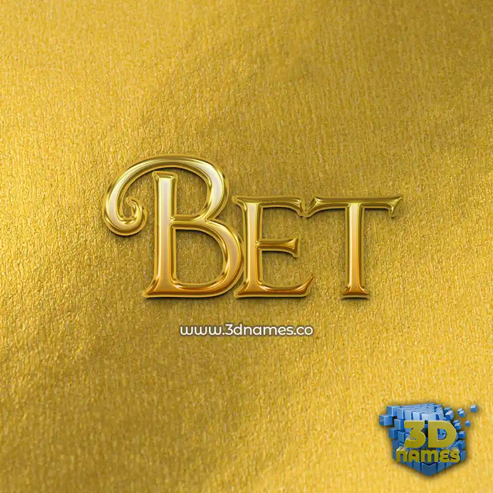bet in All Gold style - 3D name wallpaper
