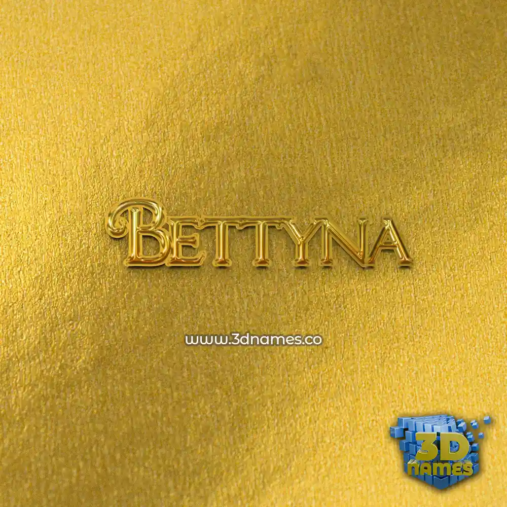 bettyna in All Gold style - 3D name wallpaper
