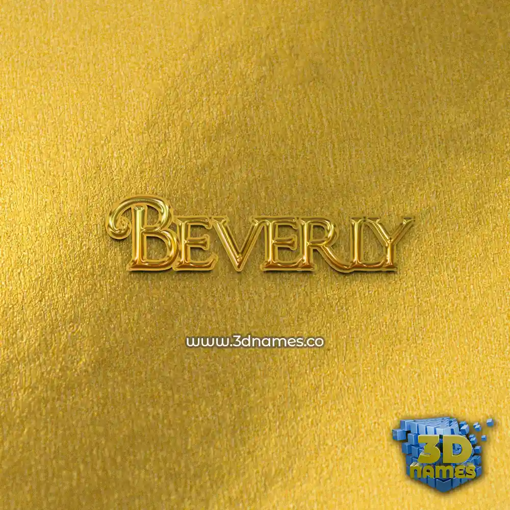 beverly in All Gold style - 3D name wallpaper