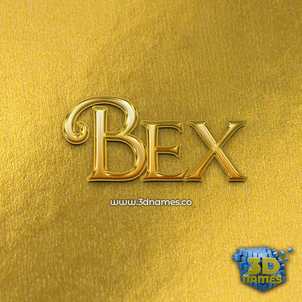 bex in All Gold style - 3D name wallpaper