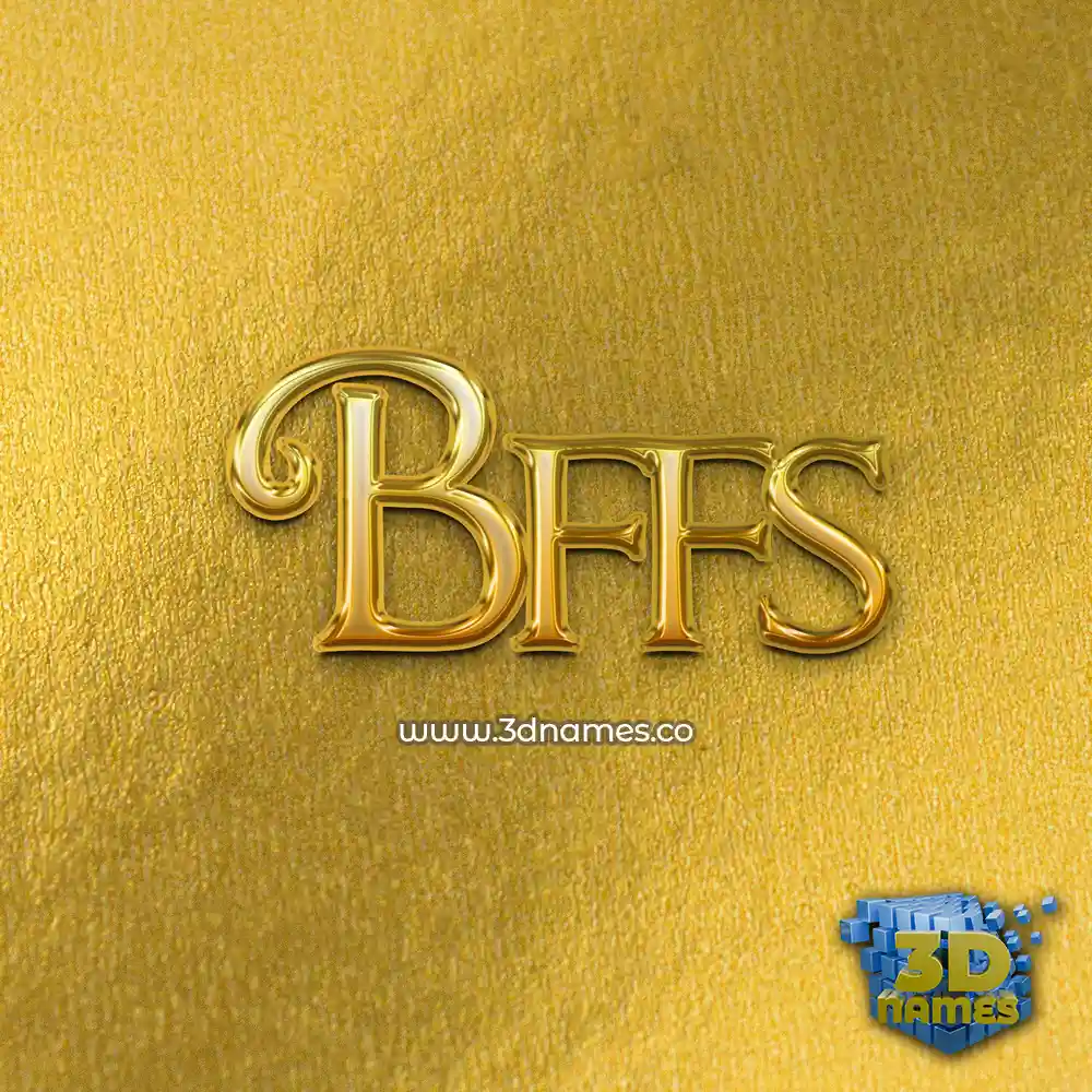 bffs in All Gold style - 3D name wallpaper