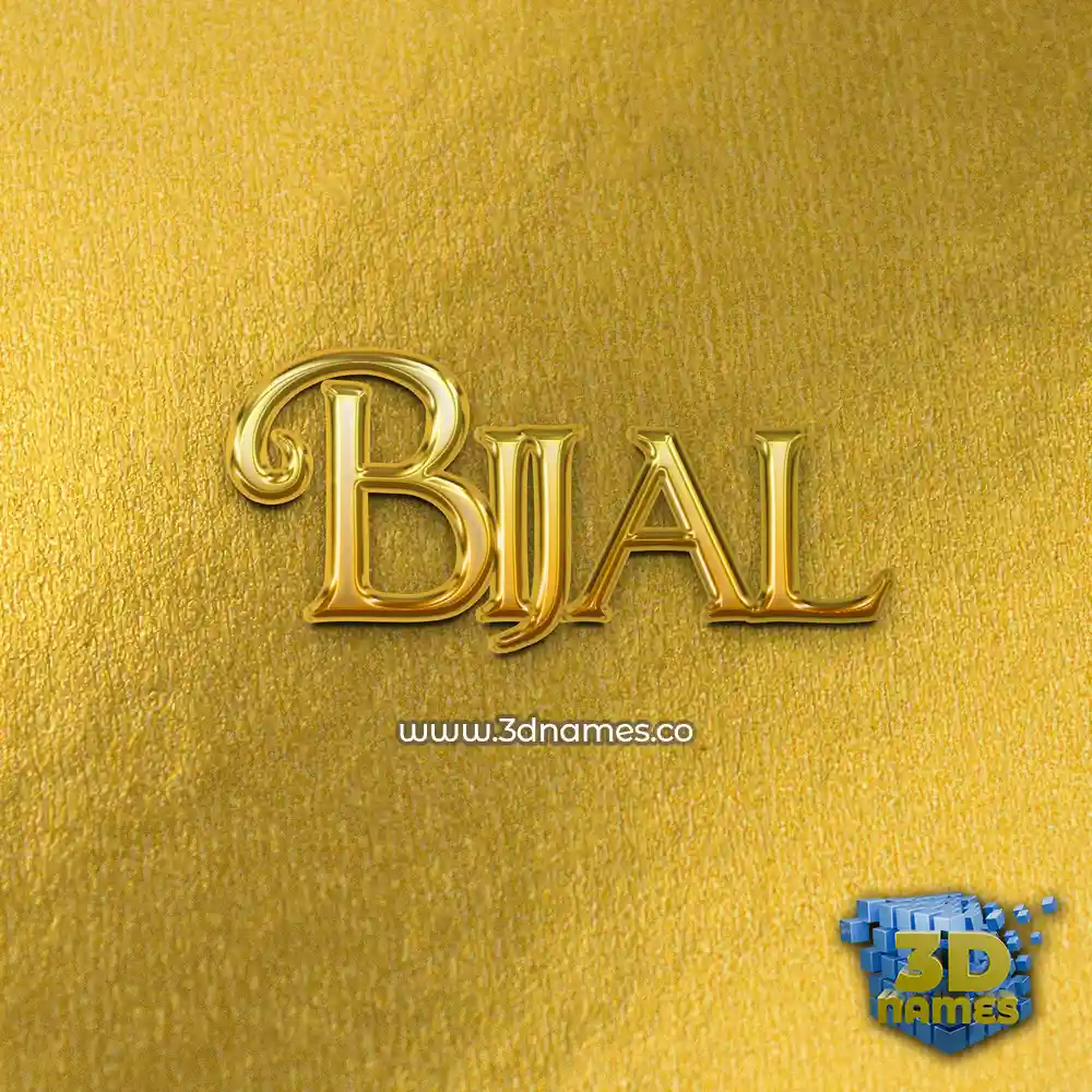 bijal in All Gold style - 3D name wallpaper