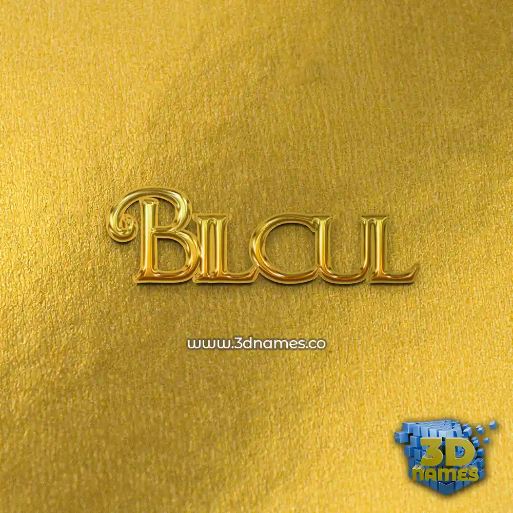 bilcul in All Gold style - 3D name wallpaper