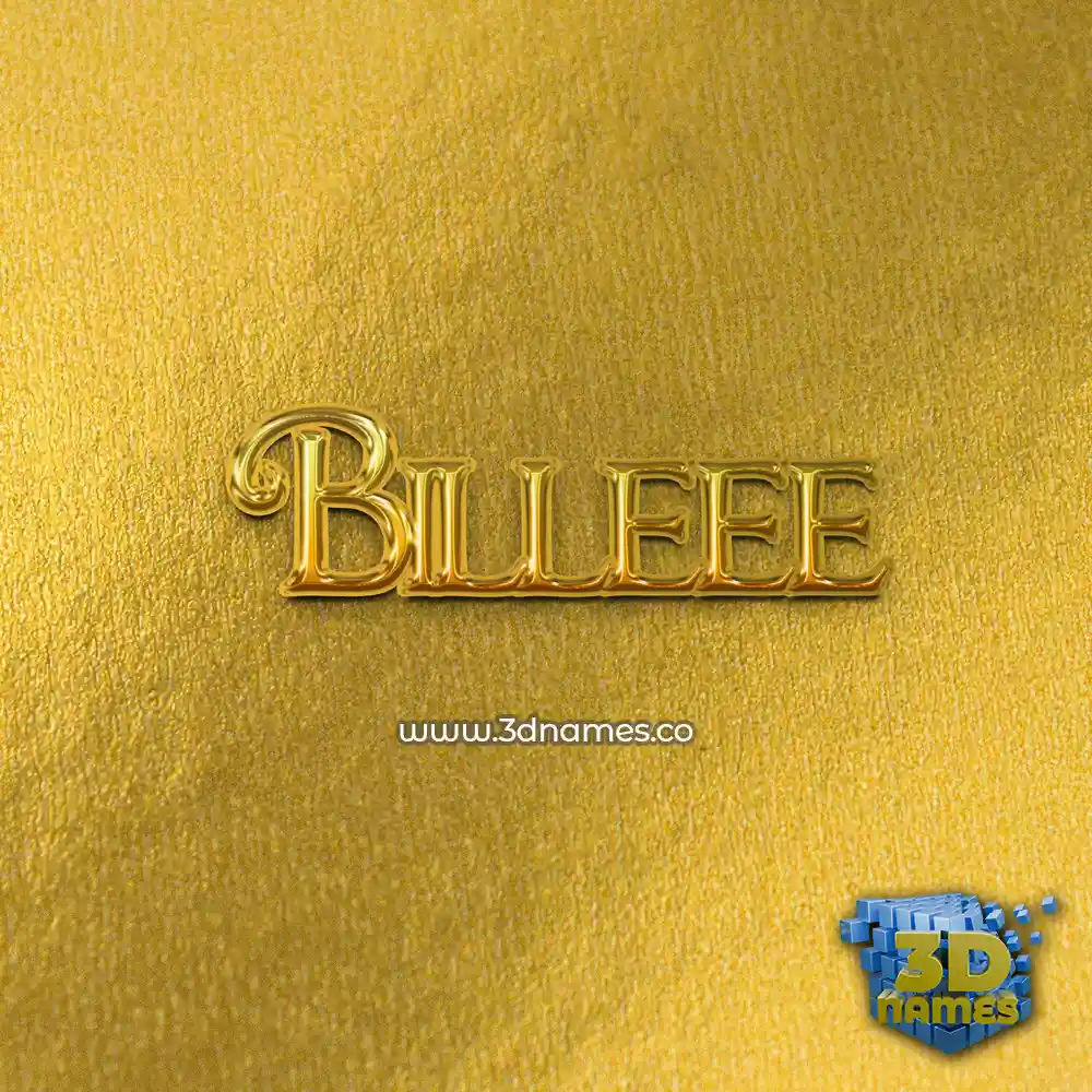 billeee in All Gold style - 3D name wallpaper